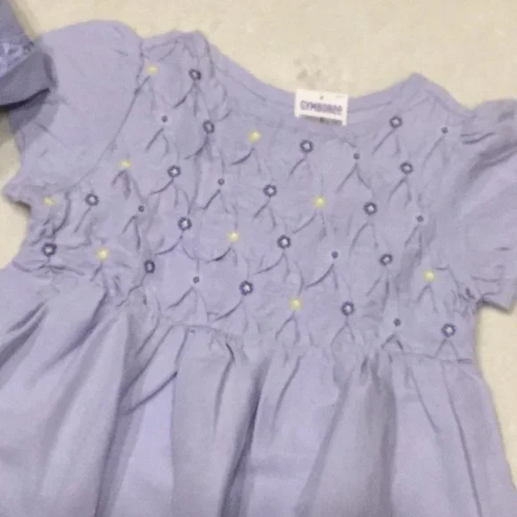 NWT Vintage Gymboree lavender smocked dress, hat, socks Size 5